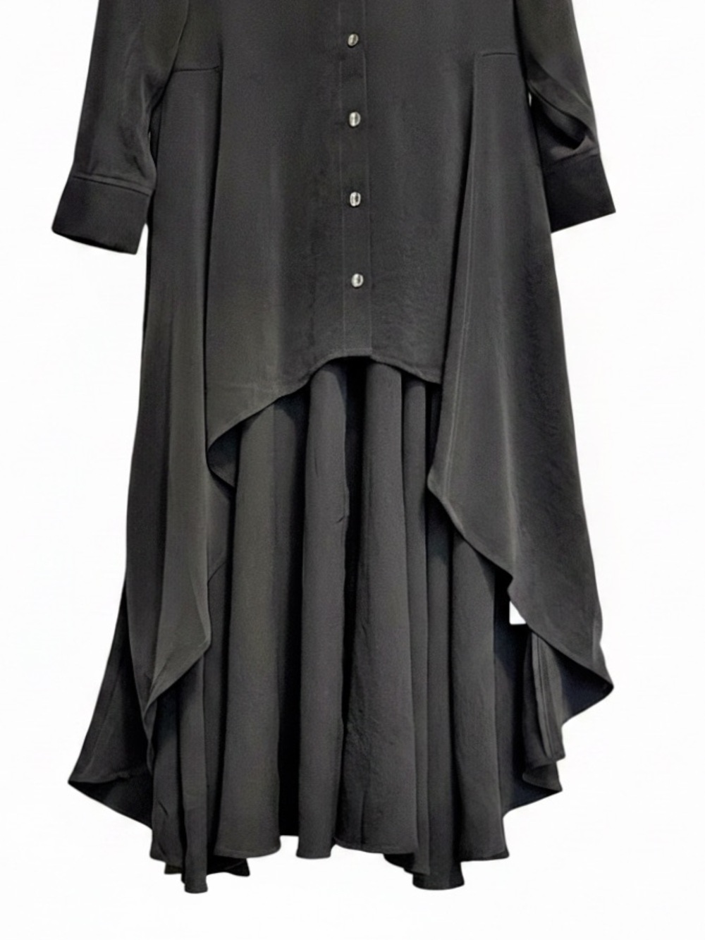 Elegant Black Maxi Dress with Pleated Back - Picture 9 of 12